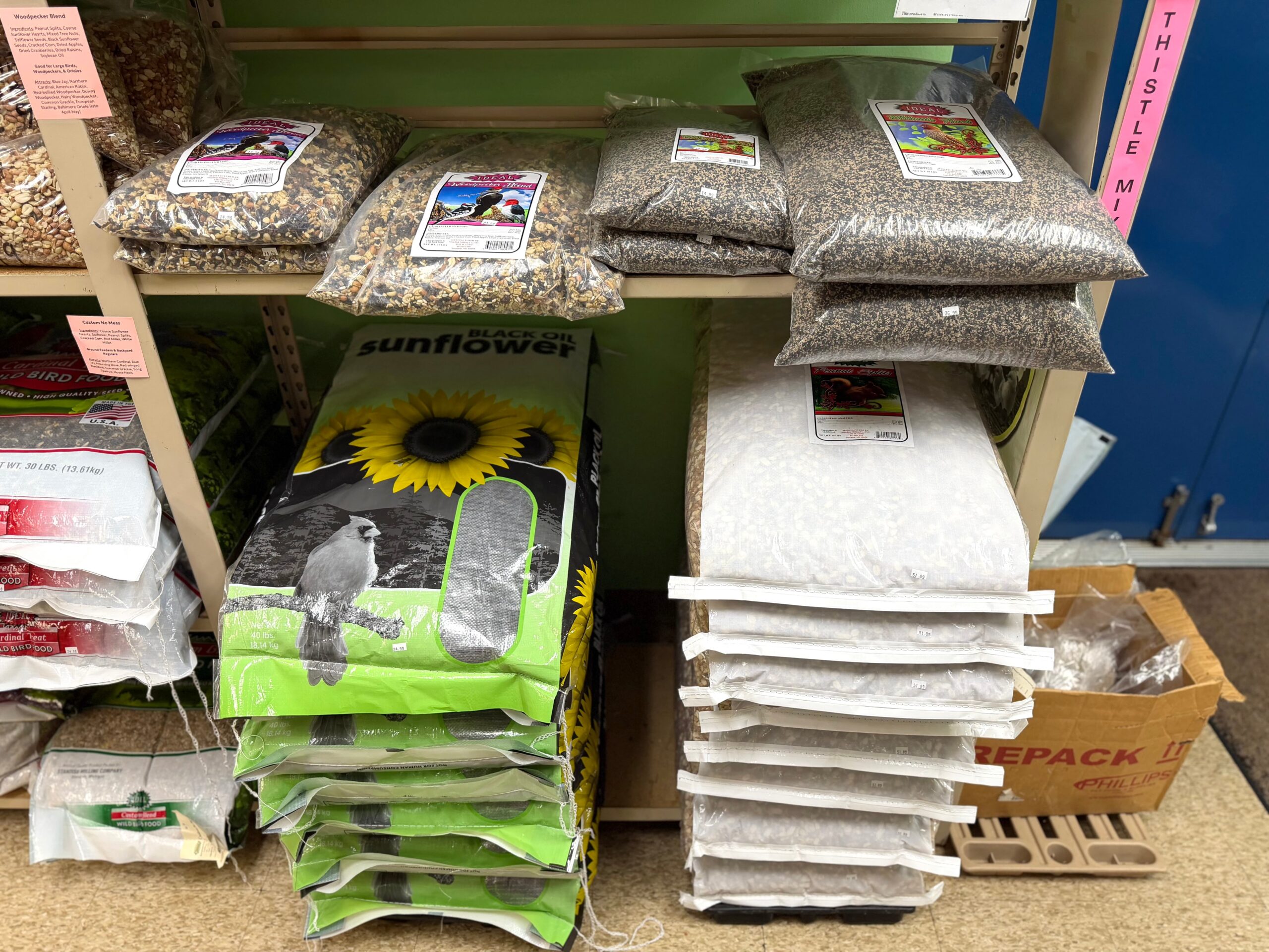 Specialty mix shelf 