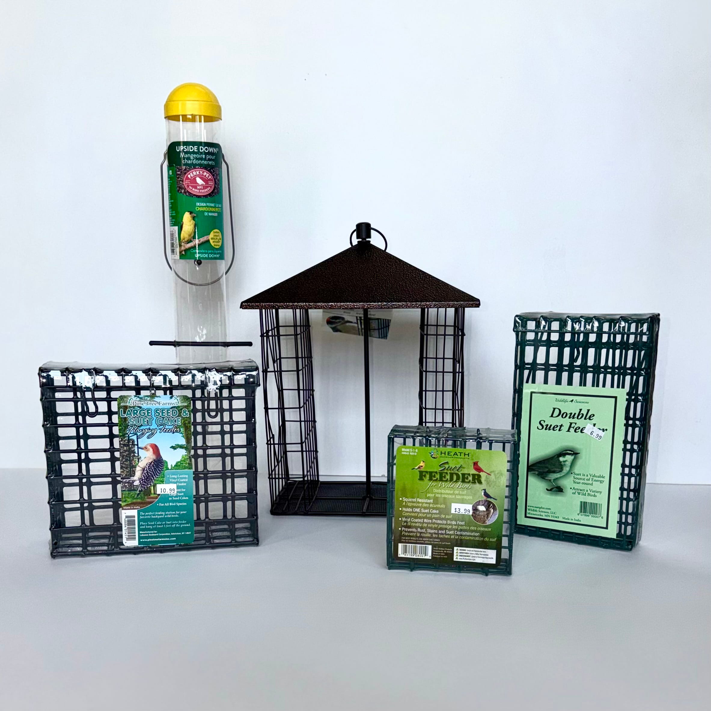 Suet feeders and bird feeders